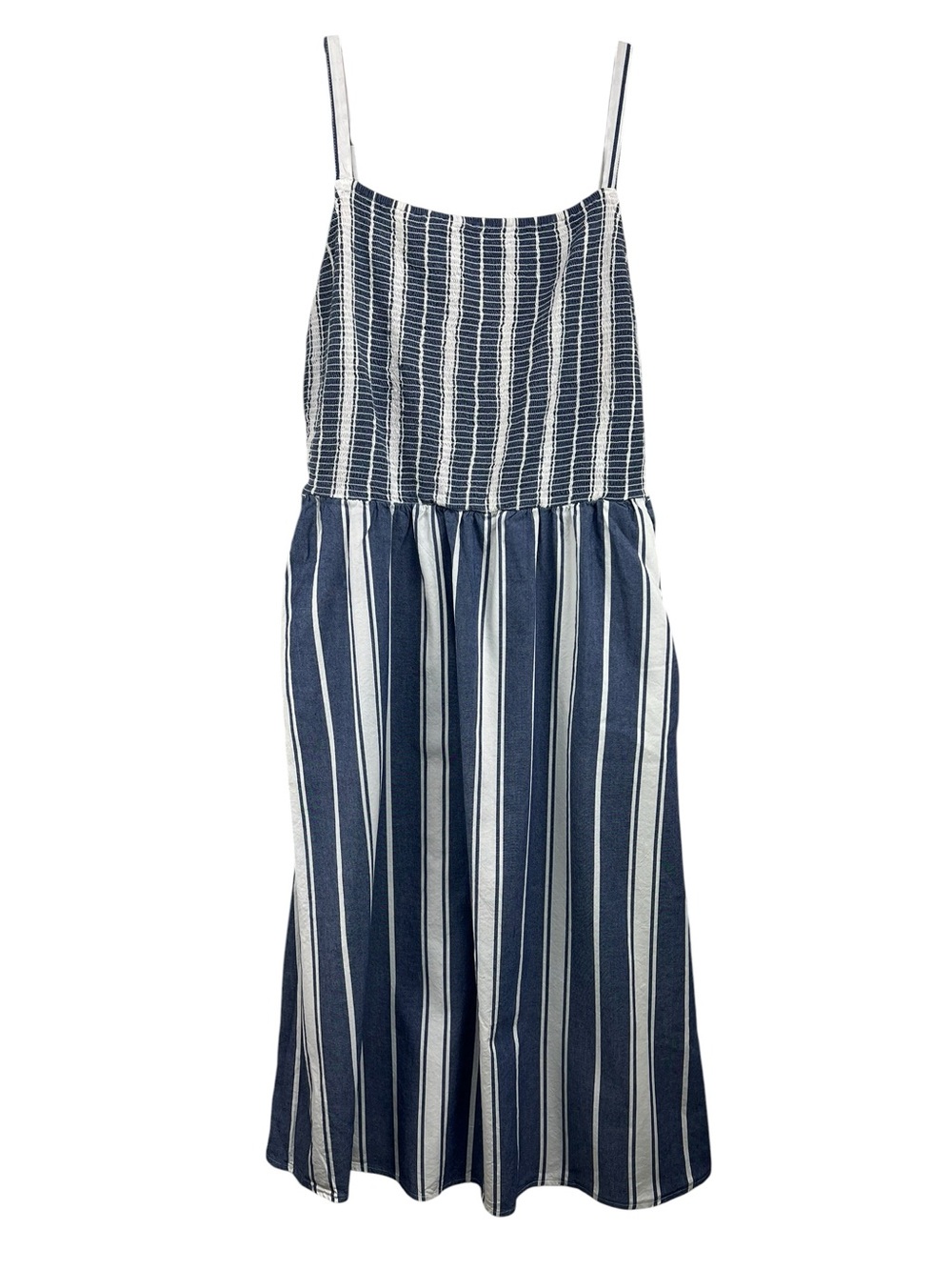 Old Navy Blue and White Striped Midi Sundress - Picture 10 of 10